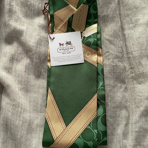 SOLD - Coach Silk Pony Scarf Headband - Picture 2 of 4